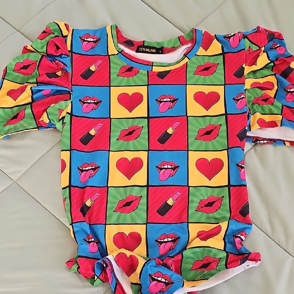 Colorful Graphic Bodysuit